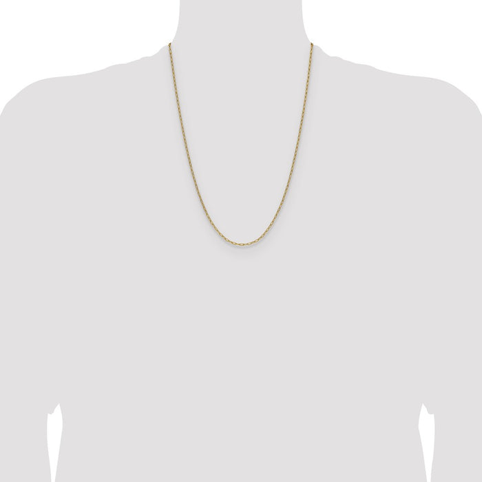 Shop Stylish 14K Gold 2.2mm Semi-Solid Beveled Paperclip Chain Necklace-4