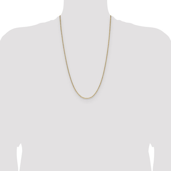 Shop Stylish 14K Gold 2.2mm Beveled Paperclip Chain Necklace - Affordable Luxury-4