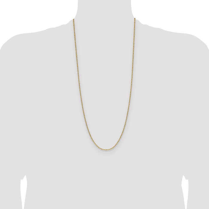 Buy Stylish 14K Gold 2.2mm Semi-Solid Beveled Paperclip Chain Necklace-4