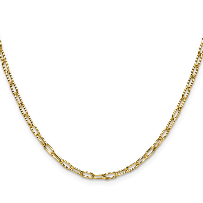 Shop Stylish 14K Gold 3.0mm Beveled Paperclip Chain Necklace - Luxury Value!-2