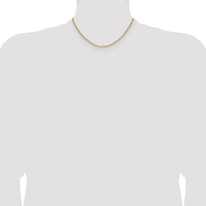 Shop Exclusive 14K Gold 3.0mm Beveled Paperclip Chain Necklace - Stylish Luxury-4