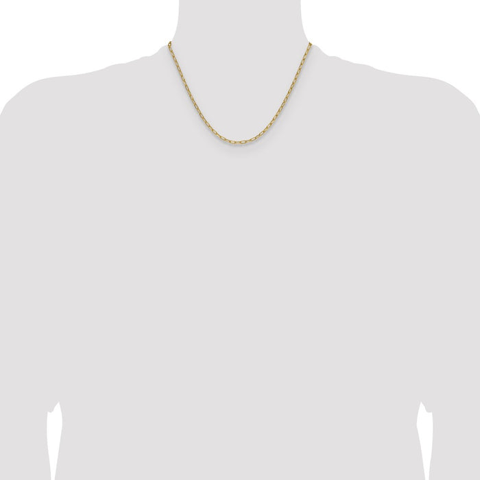 Shop Stylish 14K Gold 3.0mm Beveled Paperclip Chain Necklace - Luxury Value!-4
