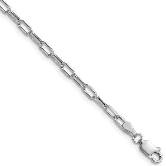 Exclusive 14K White Gold 3.0mm Semi-Solid Beveled Paperclip Link Chain