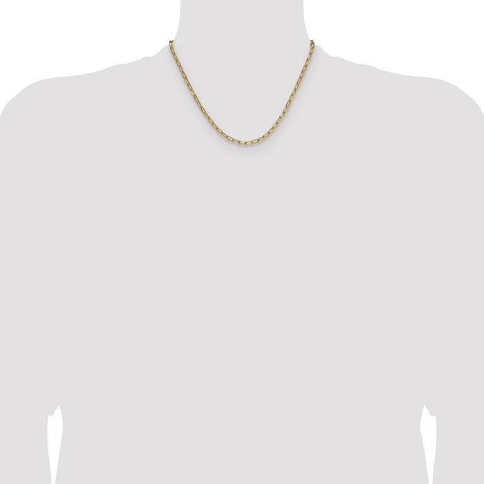 Buy Stylish 14K Gold 3.7mm Beveled Paperclip Chain Necklace - Luxury Value!-4