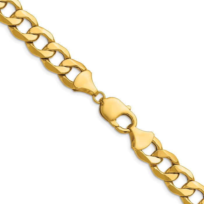 Exclusive 14K Gold 11.3mm Semi-Solid Curb Chain - Stylish Luxury Jewelry-3