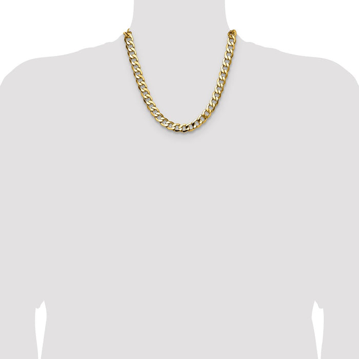 Buy 14K Gold 11.3mm Semi-Solid Curb Chain - Stylish & Affordable Luxury-4