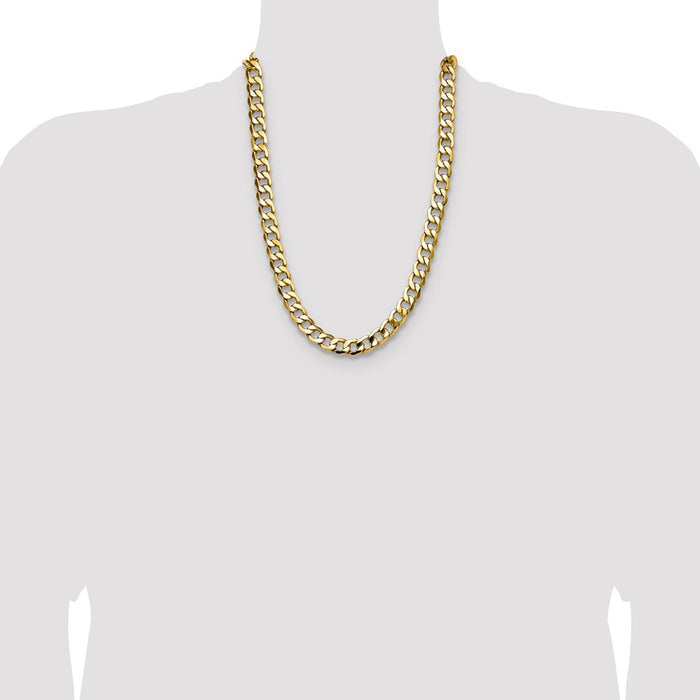 Exclusive 14K Gold 11.3mm Semi-Solid Curb Chain - Stylish Luxury Jewelry-4