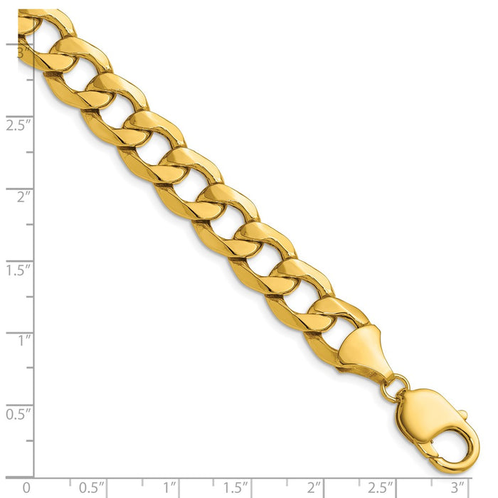 Buy Exclusive 14K Gold 11.3mm Semi-Solid Curb Chain - Stylish Luxury Value-2