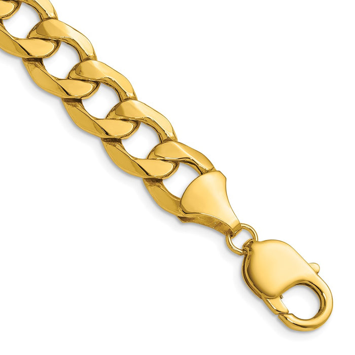 Shop 14K Gold 11.3mm Semi-Solid Curb Chain - Stylish Luxury for Less-1