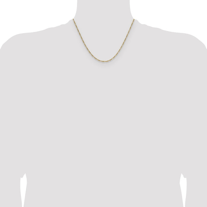 High-Quality 14K Gold 1.9mm Figaro Chain Necklace - Stylish & Affordable!-4