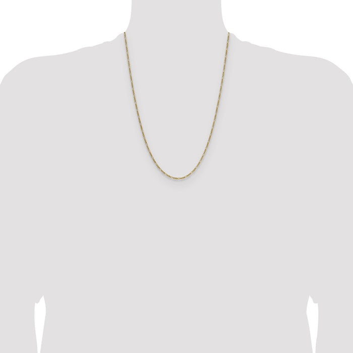 Buy Luxury 14K Gold 1.9mm Semi-Solid Figaro Chain Necklace - Affordable Style-4