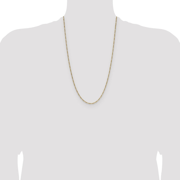 Buy Stylish 14K Gold Figaro Chain Necklace - 1.9mm, High-Quality Design!-4