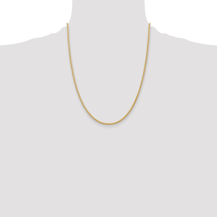 Shop Exclusive 22-Inch 14K Gold 2mm Wheat Chain - Stylish & Affordable!-4