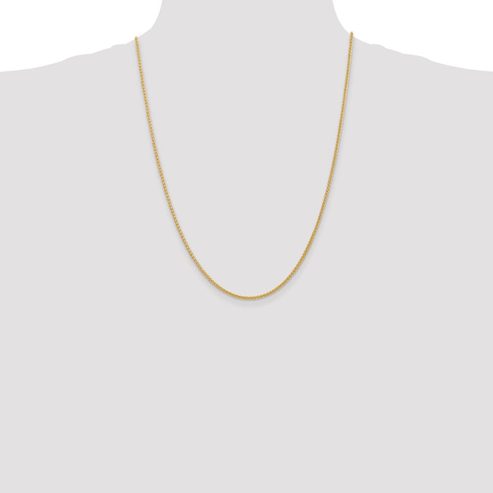 Buy Exclusive 14K Gold 24-Inch 2mm Semi-Solid Wheat Chain - Stylish Value-4