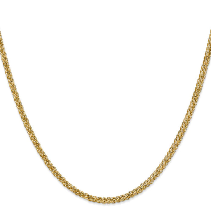 Shop 14K Gold 18-Inch 2.6mm Semi-Solid Wheat Chain - Stylish & Affordable!-2