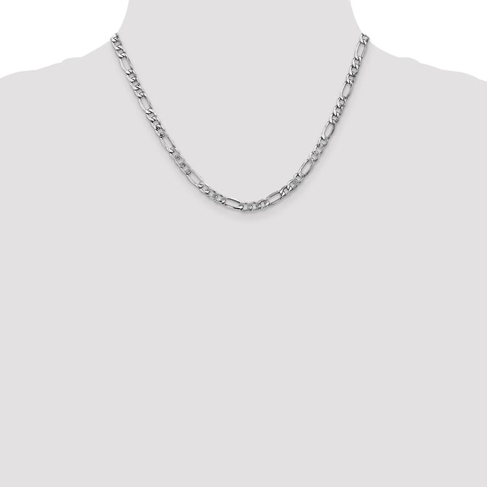 Shop Exclusive 14K White Gold Figaro Chain - 18-Inch, 5.75mm, Stylish Lobster Clasp-4
