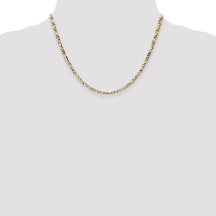 High-Quality 14K Gold 18-Inch 3.5mm Figaro Chain - Stylish & Affordable!-4