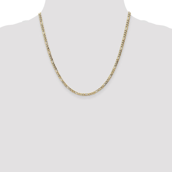 Shop Stylish 14K Gold 20-Inch 3.5mm Figaro Chain - Luxury & Quality!-4