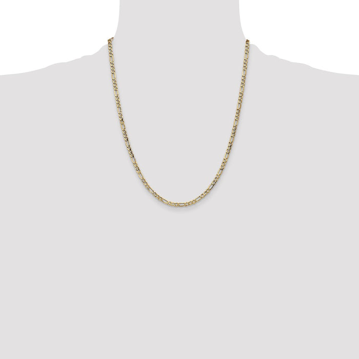 Buy 14K Gold 22-Inch 3.5mm Figaro Chain - Stylish & Affordable Luxury Jewelry-4