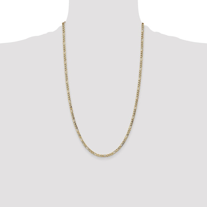 Buy 14K Gold 26-Inch Semi-Solid Figaro Chain 3.5mm - Stylish Luxury Jewelry-4