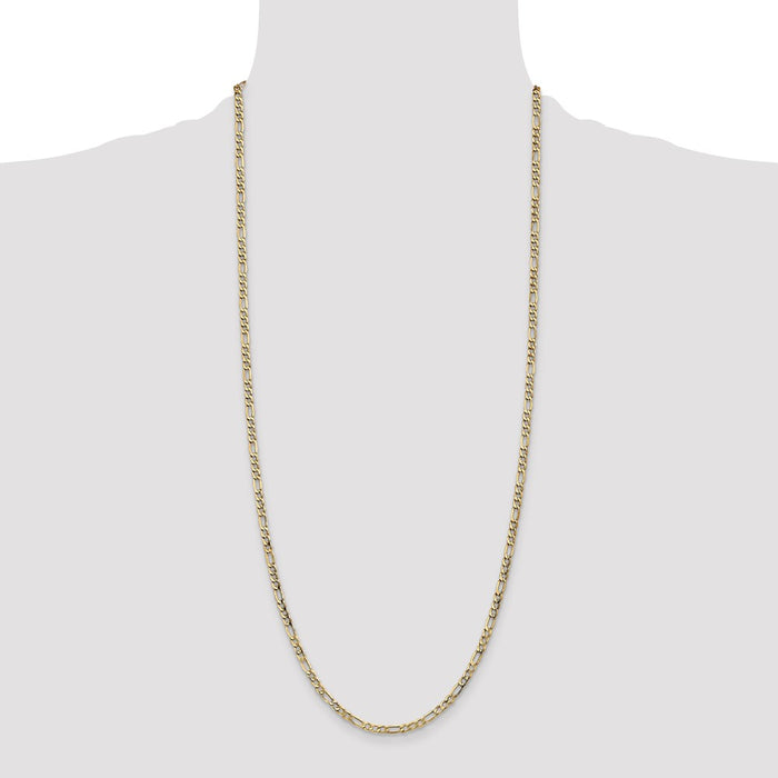 High-Quality 30-Inch 14K Gold Figaro Chain, 3.5mm - Stylish & Affordable!-4