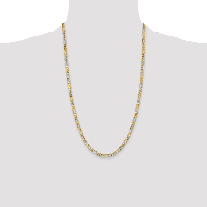Exclusive 14K Gold 26-Inch Figaro Chain 4.2mm - Stylish & Affordable Luxury-4