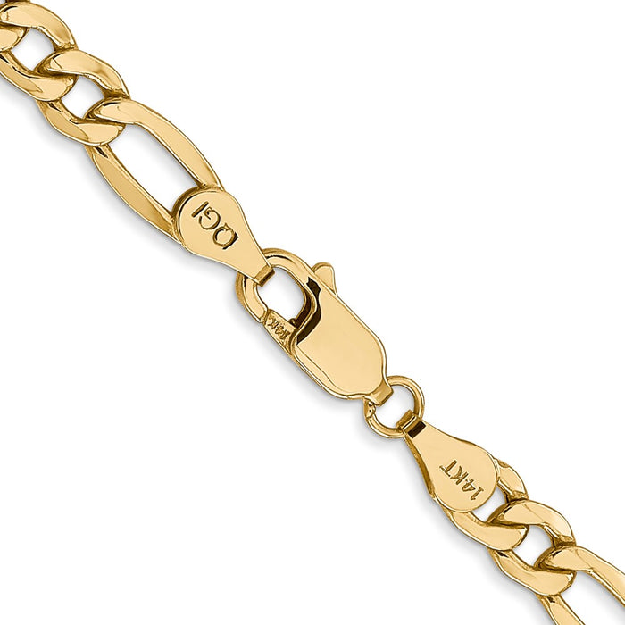 Buy 14K Gold 20-Inch 5.75mm Figaro Chain - Stylish Luxury with Lobster Clasp-3