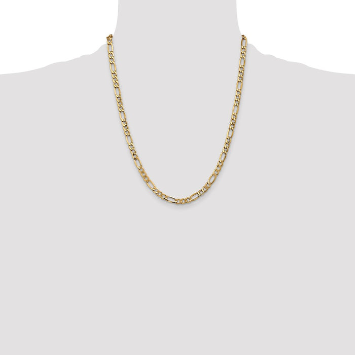 Shop Stylish 14K Gold 22-Inch Figaro Chain, 5.75mm, Affordable Luxury Jewelry-4