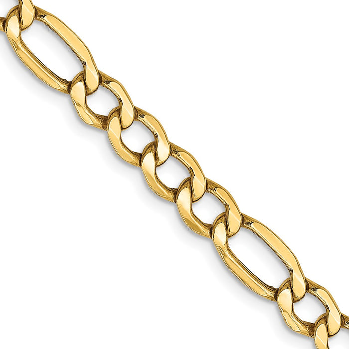 Shop Stylish 14K Gold 22-Inch Figaro Chain, 5.75mm, Affordable Luxury Jewelry-1