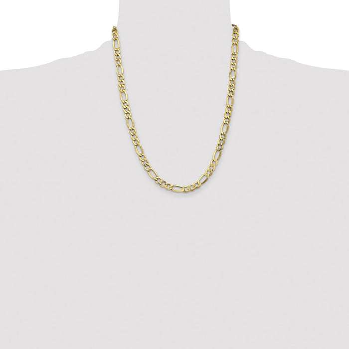 Shop Stylish 14K Gold 22-Inch Figaro Chain - 7.3mm, Luxury Lobster Clasp-4