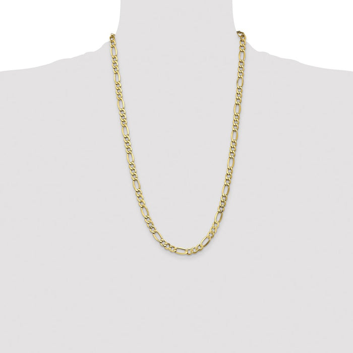 Shop 14K Gold 26-Inch Figaro Chain 7.3mm - Stylish & Affordable Luxury Jewelry-4