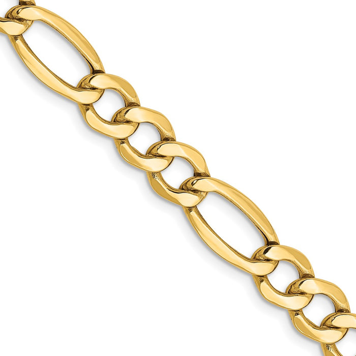 Shop 14K Gold 26-Inch Figaro Chain 7.3mm - Stylish & Affordable Luxury Jewelry-1