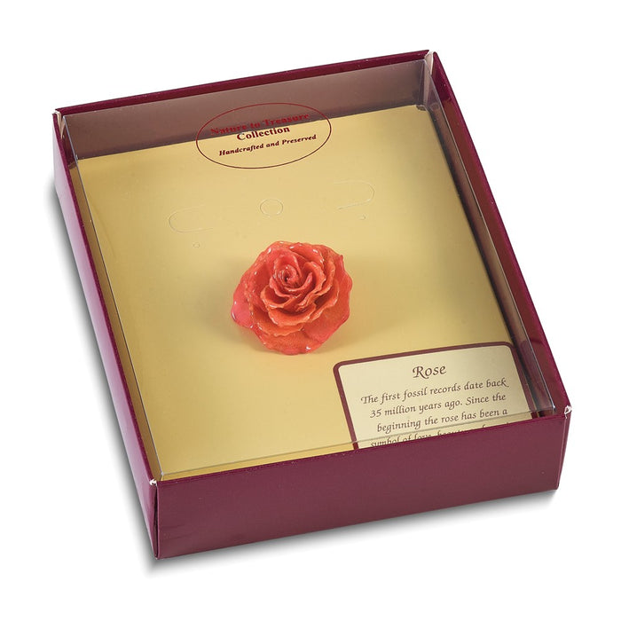 Exclusive Adjustable Silver-Tone Ring with Pink Rose - Stylish and Affordable-6