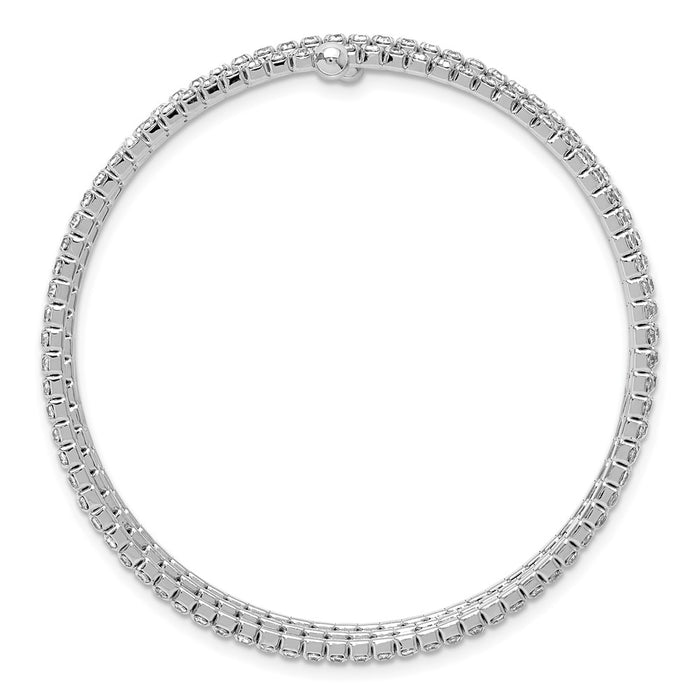 Buy Stylish Silver-Tone Triple Row Crystal Wrap Bracelet - Affordable Luxury-2