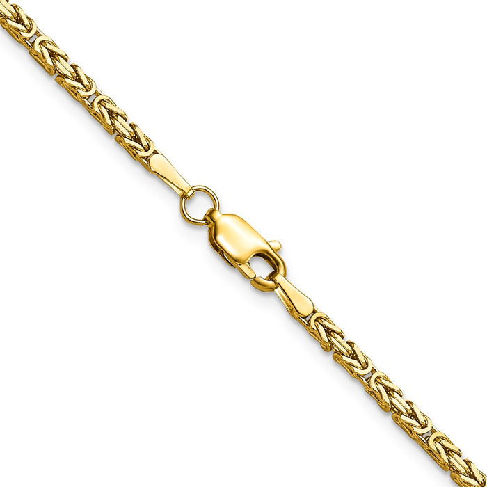 Buy Exclusive 14K Gold Byzantine Chain - 18-Inch, 2mm, Stylish Lobster Clasp-3