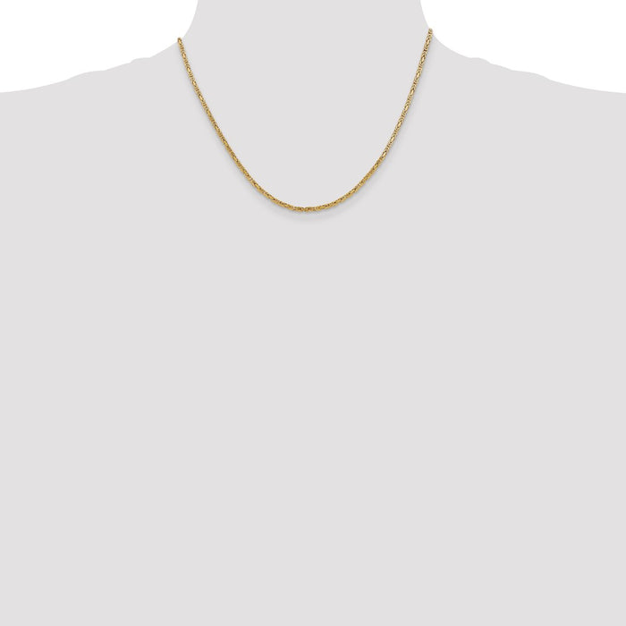 Buy Exclusive 14K Gold Byzantine Chain - 18-Inch, 2mm, Stylish Lobster Clasp-4
