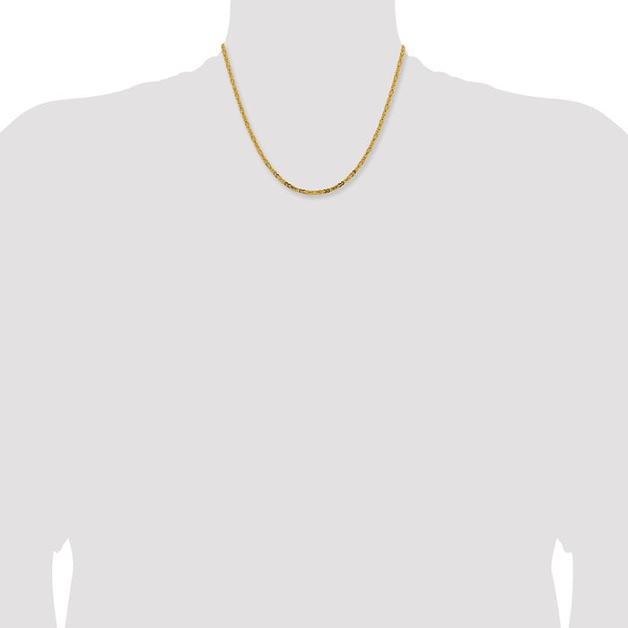 Shop Stylish 14K Gold 18-Inch Byzantine Chain - 2.5mm, Luxury Lobster Clasp-4