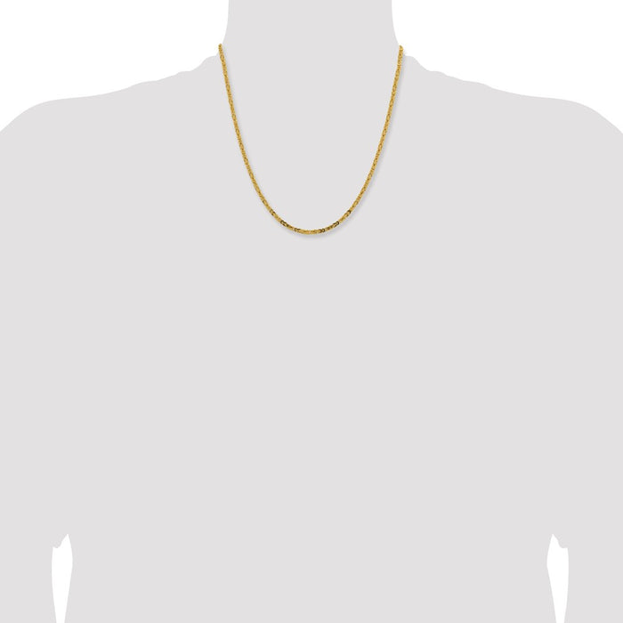 Shop Stylish 14K Gold 20-Inch 2.5mm Byzantine Chain with Lobster Clasp-4
