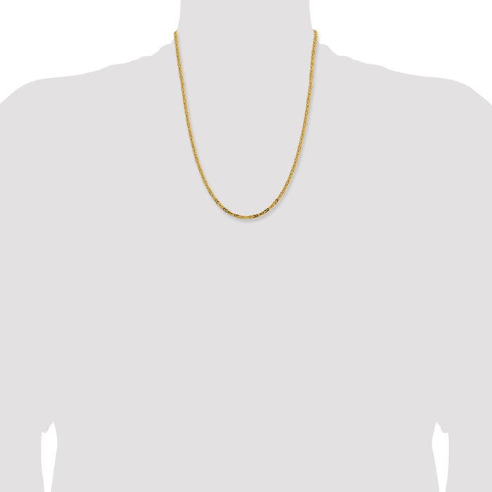 Buy Exclusive 14K Gold 22-Inch 2.5mm Byzantine Chain - Stylish & Affordable!-4