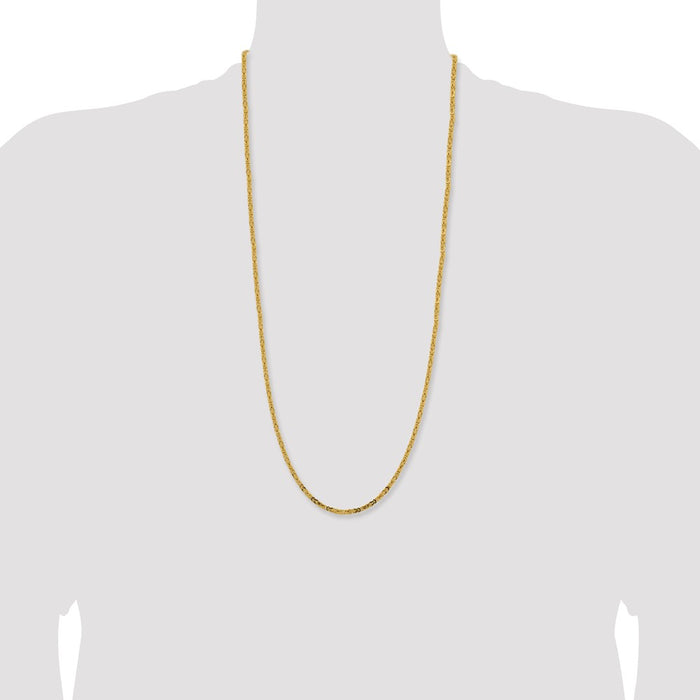 Shop Stylish 30-Inch 14K Gold Byzantine Chain - 2.5mm, Perfect Value!-4