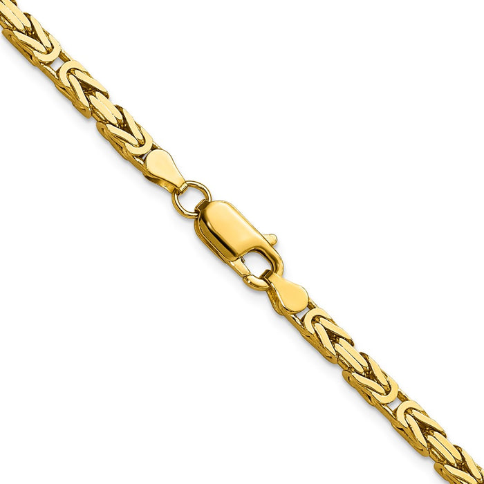 Buy 14K Gold 24-Inch 3.25mm Byzantine Chain - Stylish Lobster Clasp Jewelry-3