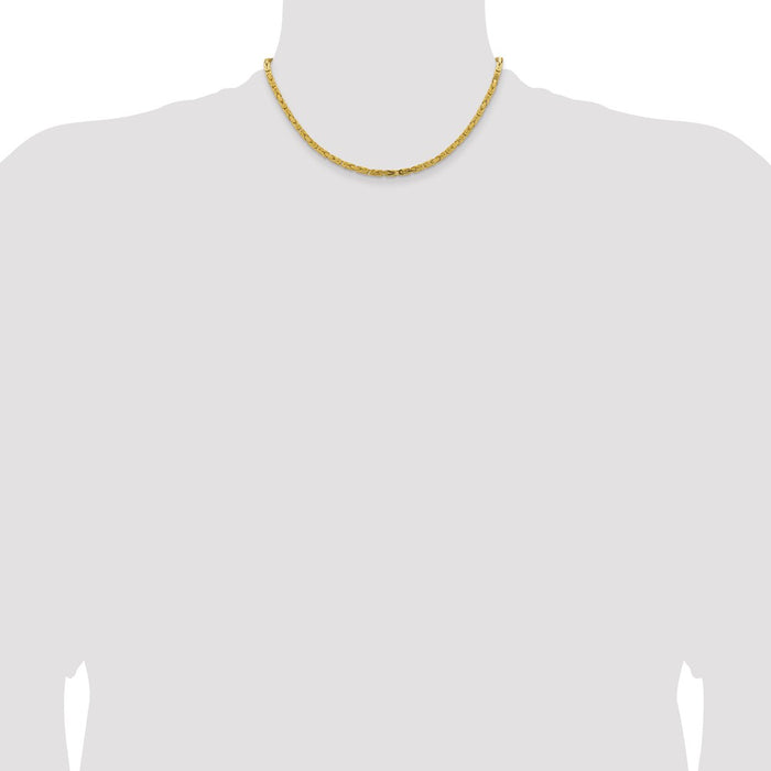 Buy Stylish 14K Gold Byzantine Chain - 16-Inch, 3.25mm, Great Value!-4