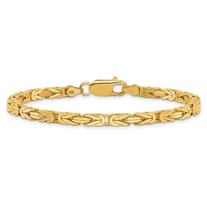 Buy Exclusive 14K Gold Byzantine Bracelet - 8-Inch, 3.25mm Links, Stylish!-2