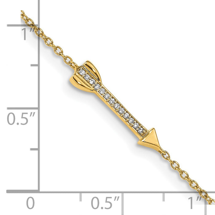 Exclusive 14K Gold Diamond Arrow Bracelet - Stylish & Affordable Luxury-4