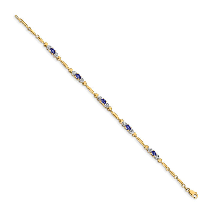 Buy Exclusive 14K Gold Tanzanite & Diamond Bracelet - Stylish Luxury Value-2