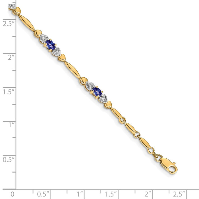 Buy Exclusive 14K Gold Tanzanite & Diamond Bracelet - Stylish Luxury Value-3