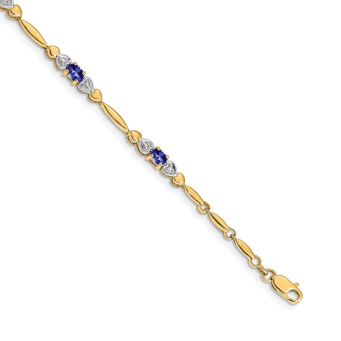 Buy Exclusive 14K Gold Tanzanite & Diamond Bracelet - Stylish Luxury Value-1
