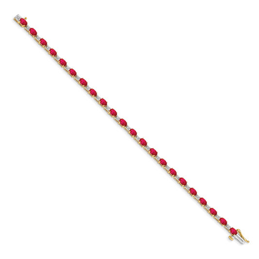 Buy Exclusive 14K Gold Diamond & Ruby Bracelet - Stylish Luxury at a Great Price!