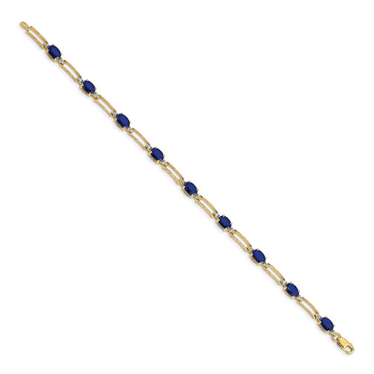 Designer 14K Gold Diamond & Sapphire Bracelet - Stylish Luxury Jewelry