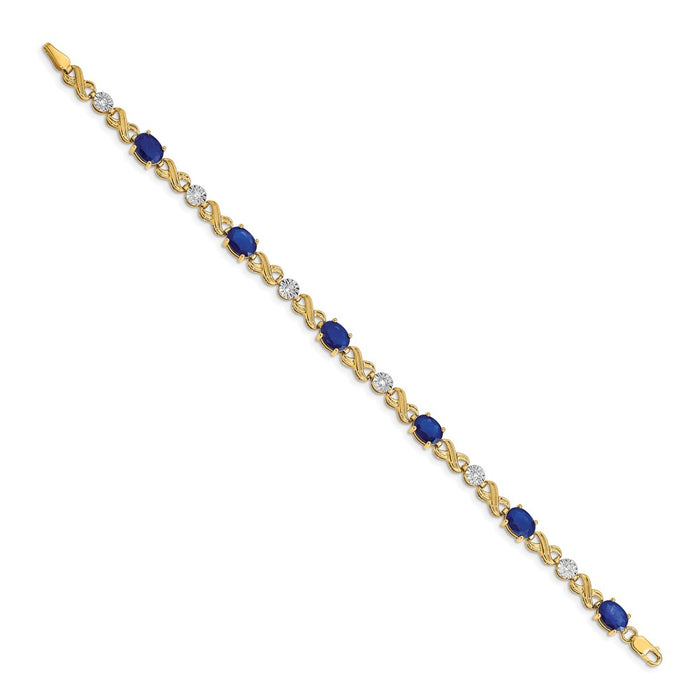 High-Quality 14K Gold Diamond & Sapphire Infinity Bracelet - Stylish Value Deal-2